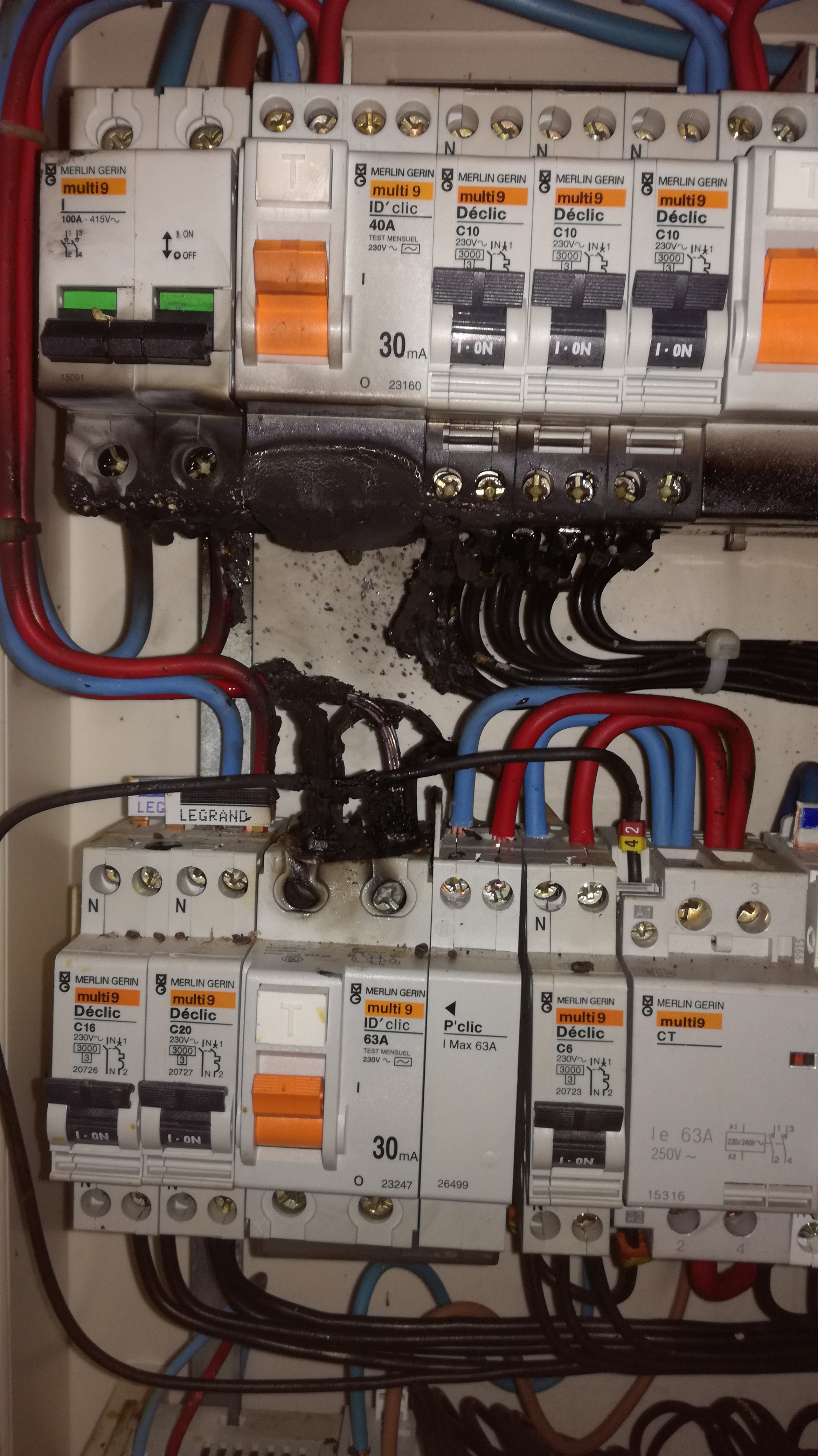 Départ de feu tableau électrique